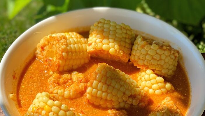 Corn on the cob shaak/Curried corn on the cob soup
